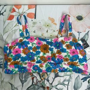 Plus Size Swimsuit Floral Top